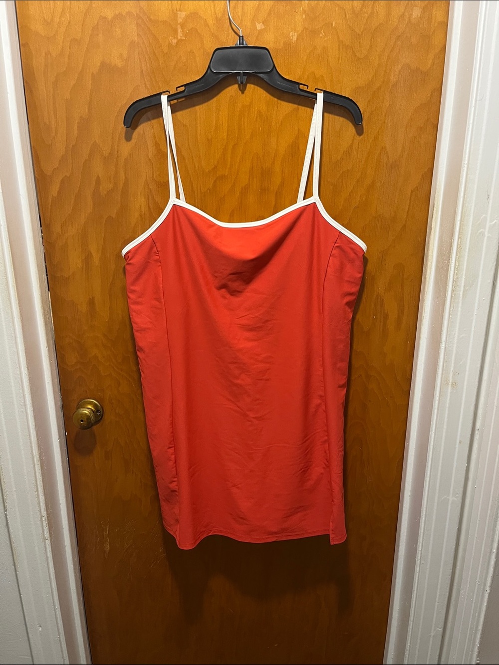 Red Spaghetti Strap Active Wear dress